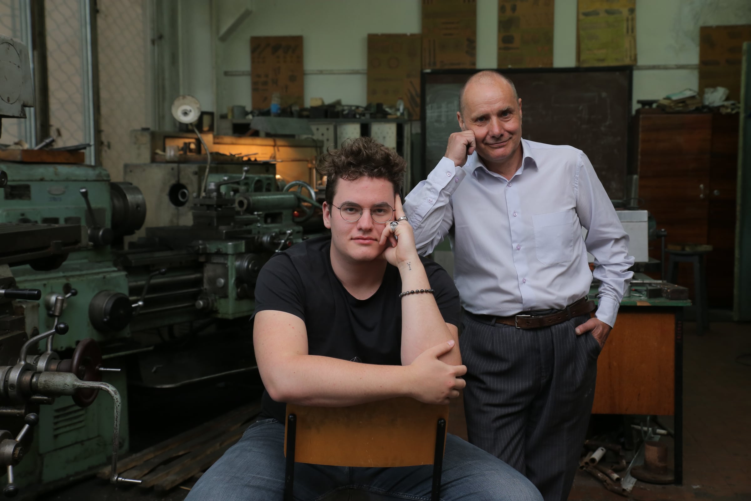 The founders of PROMIN AEROSPACE in the workshop